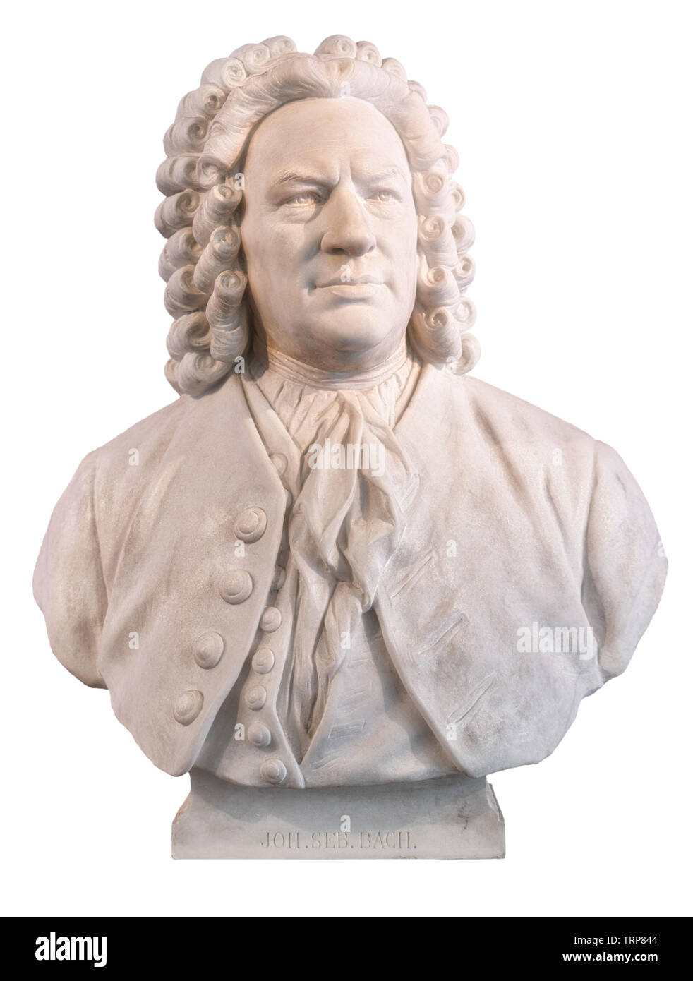 Johann Sebastian Bach Marmorbüste von Carl Seffner. J S Bach Deutscher Komponist. Stockfoto