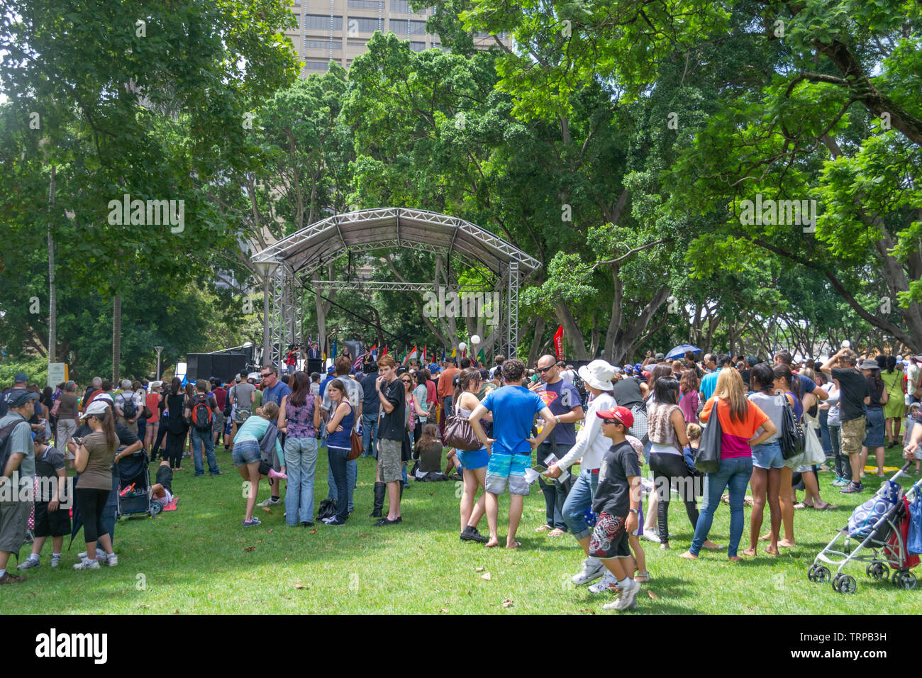 Sydney CBD und Hide Park Menschen feiern Australische Tag Stockfoto