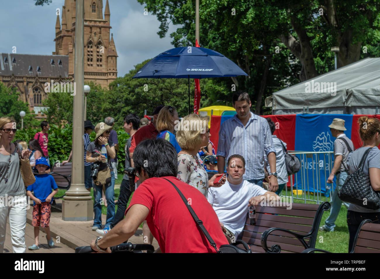 Sydney CBD und Hide Park Menschen feiern Australische Tag Stockfoto