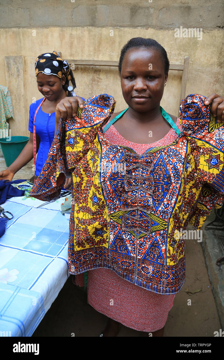 Atelier de formation de couture. Abkommen von Lomé. Togo. Afrique de l'Ouest. Stockfoto