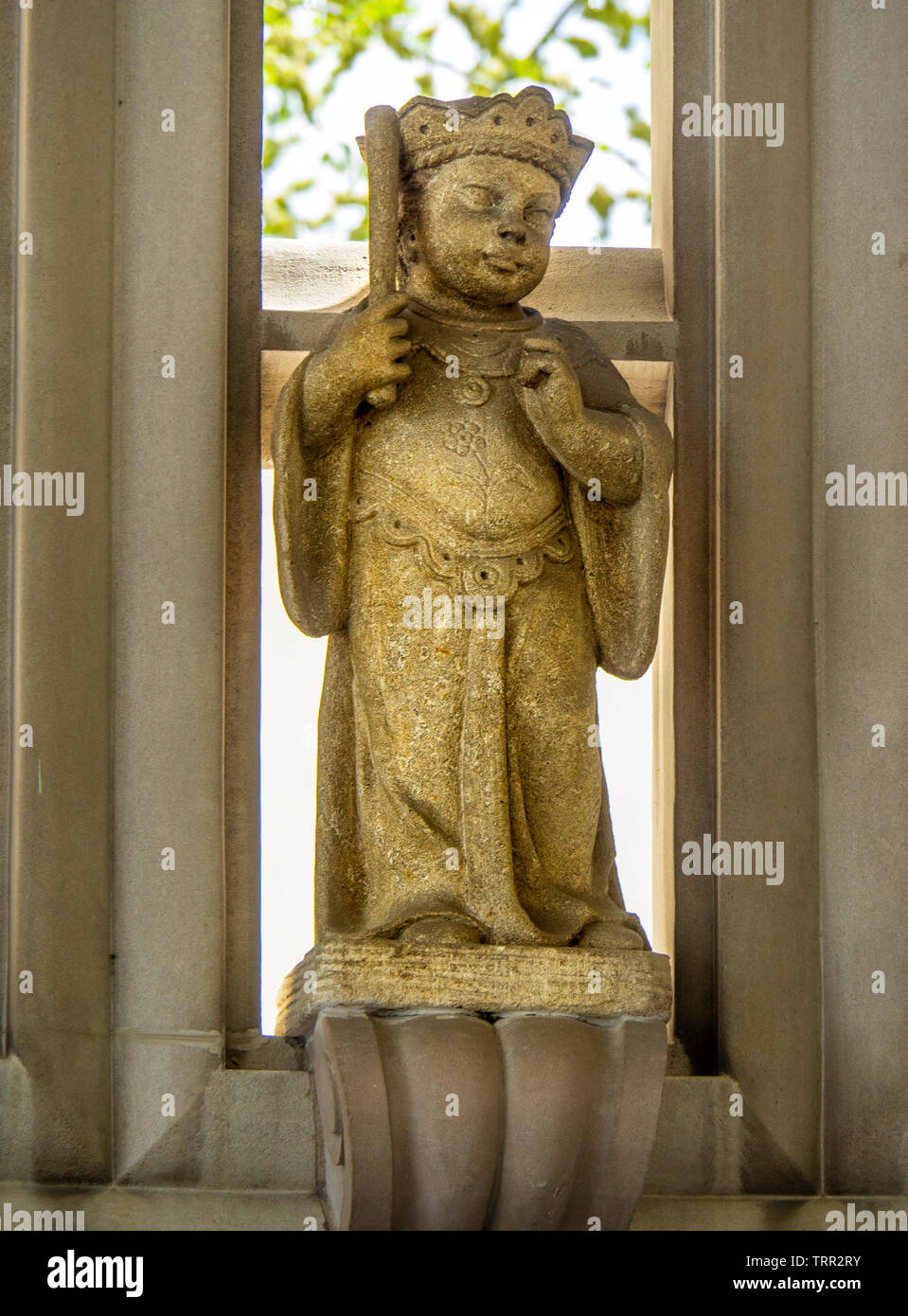 Stein Statue im Foyer der Muny, St Louis Städtische Oper Forest Park Saint Louis Missouri USA. Stockfoto