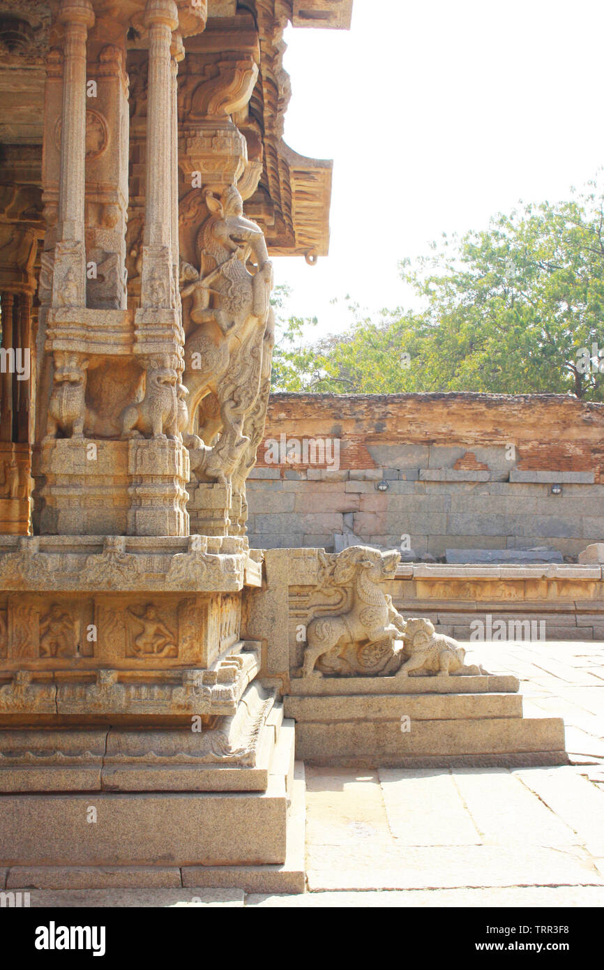 Hampi Indien Karnataka antike Architektur Stockfoto