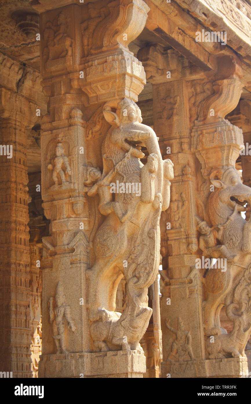 Hampi Indien Karnataka antike Architektur Stockfoto