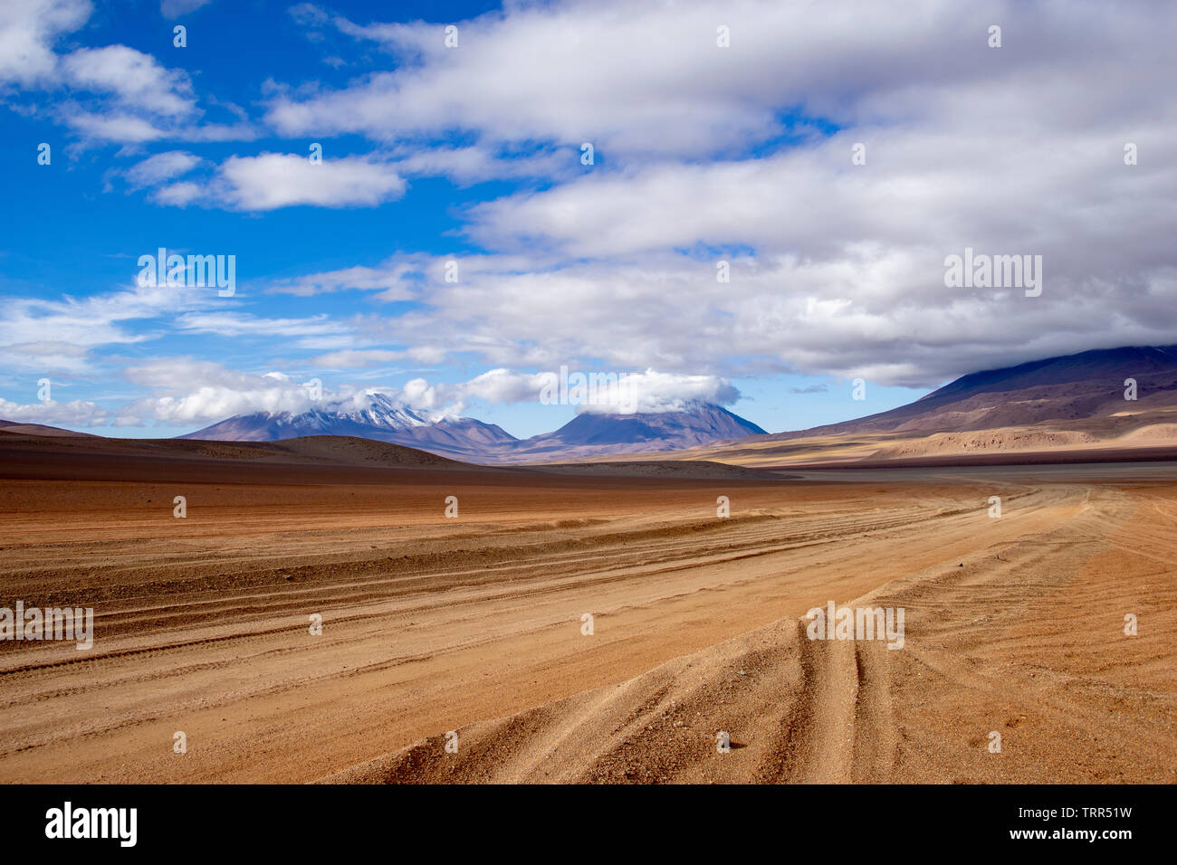 Remote, weite Landschaft des Altiplano in Bolivien Stockfoto