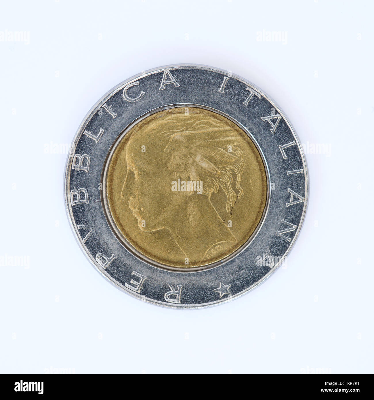 Italien 500 Lire Münze - 1989 Stockfoto