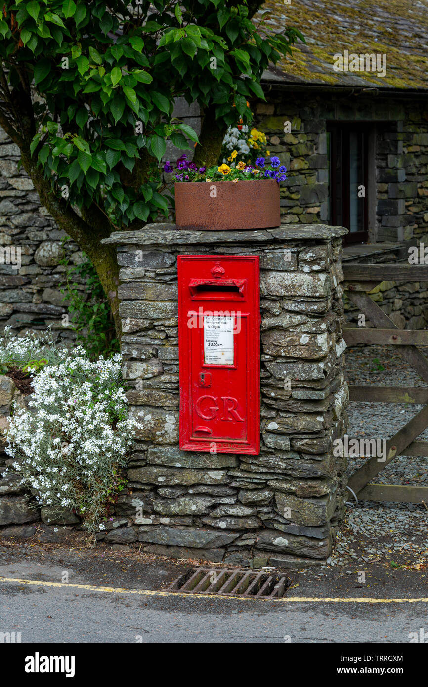 Royal Mail Buchung, Sawrey, wie von Beatrix Potter in ihren Büchern verwendet Stockfoto