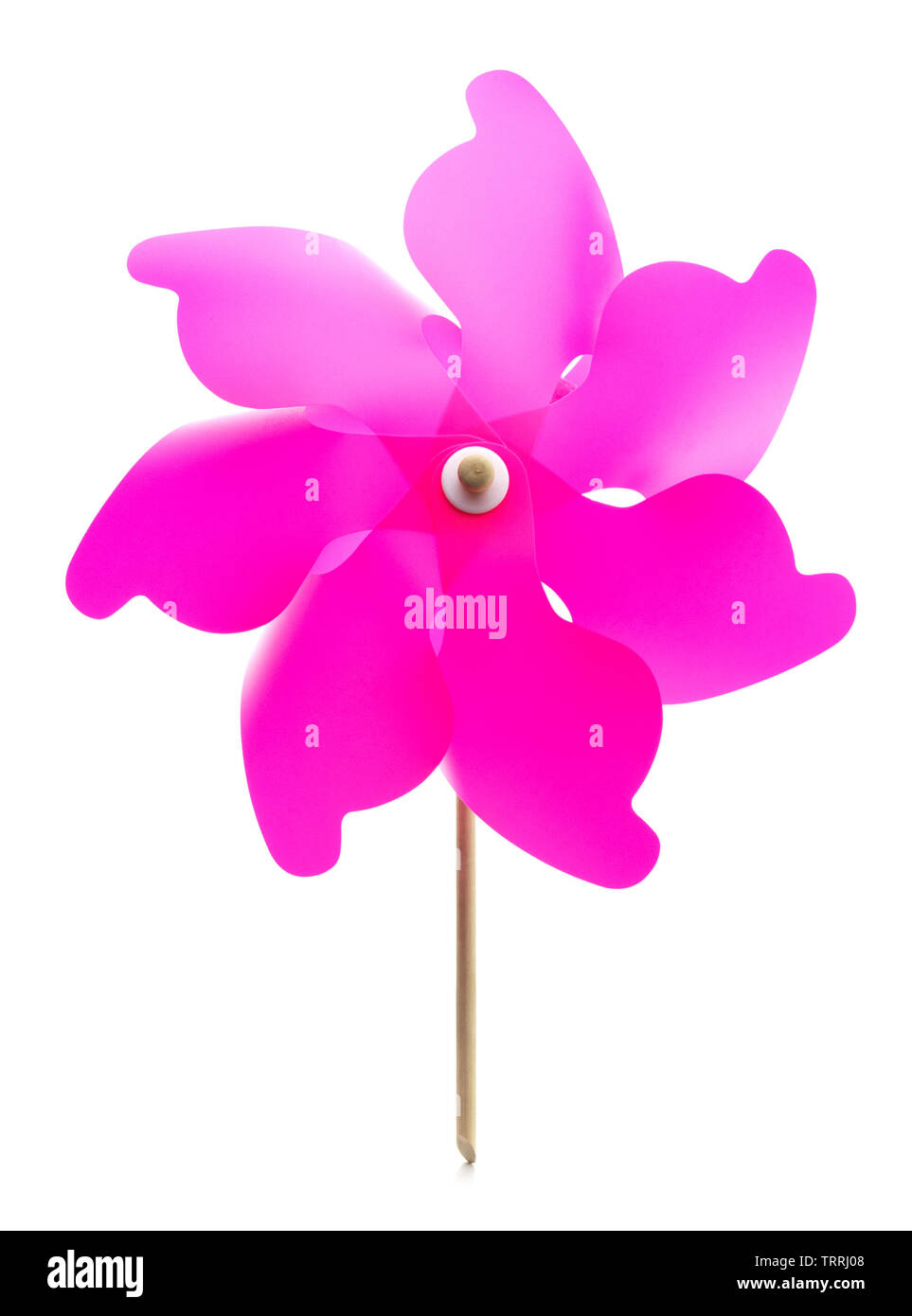 Rosa pinwheel Spielzeug auf einem weißen Hintergrund. Stockfoto