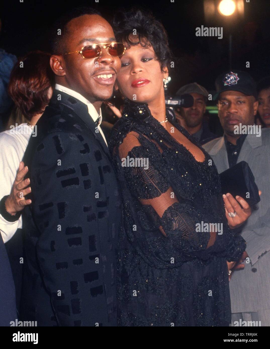 Bobby Brown und Whitney Houston 1992 schwanger Michael Ferguson/PHOTOlink.net/MediaPunch Stockfoto