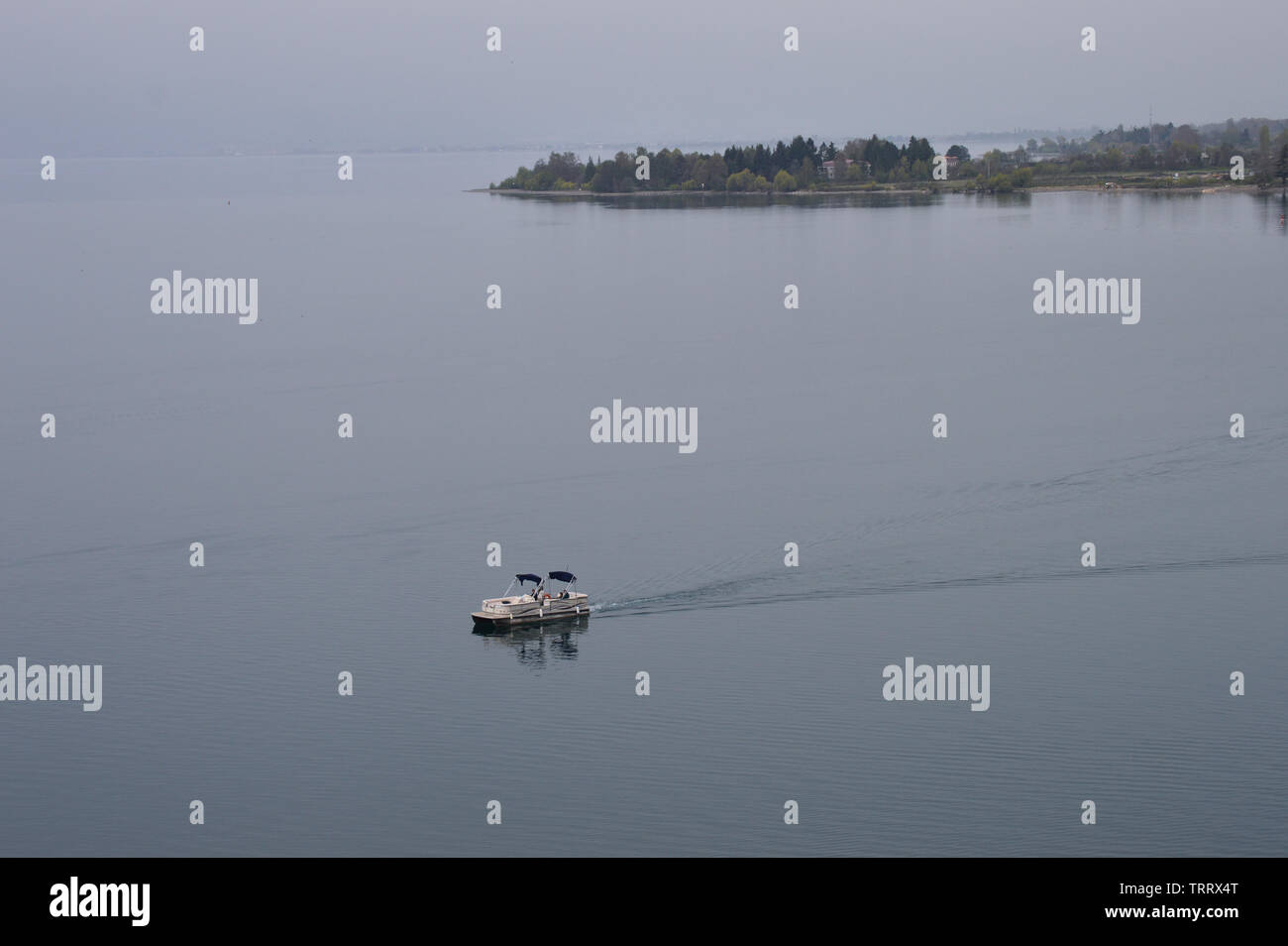 Touristische Boot am See Ohrid, Mazedonien Stockfoto
