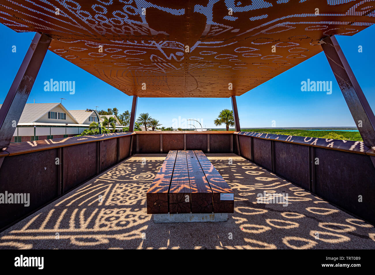 Broome, WA, Australien - Roebuck Bay Lookout Stockfoto