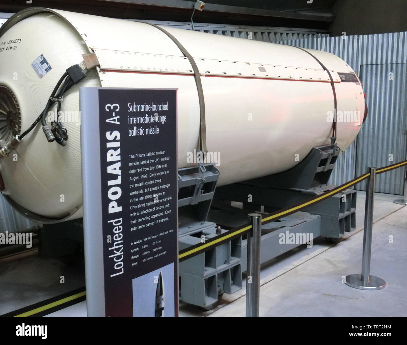 Lockheed Polaris A-3, ein U-Boot gestartet Intermediate ballistische Atomrakete Stockfoto