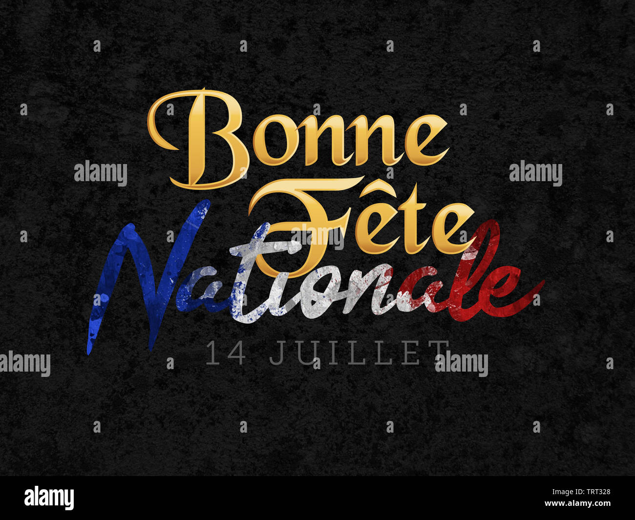 14. Juli - Frankreich Nationalfeiertag, glücklichen Tag der Bastille Stockfoto