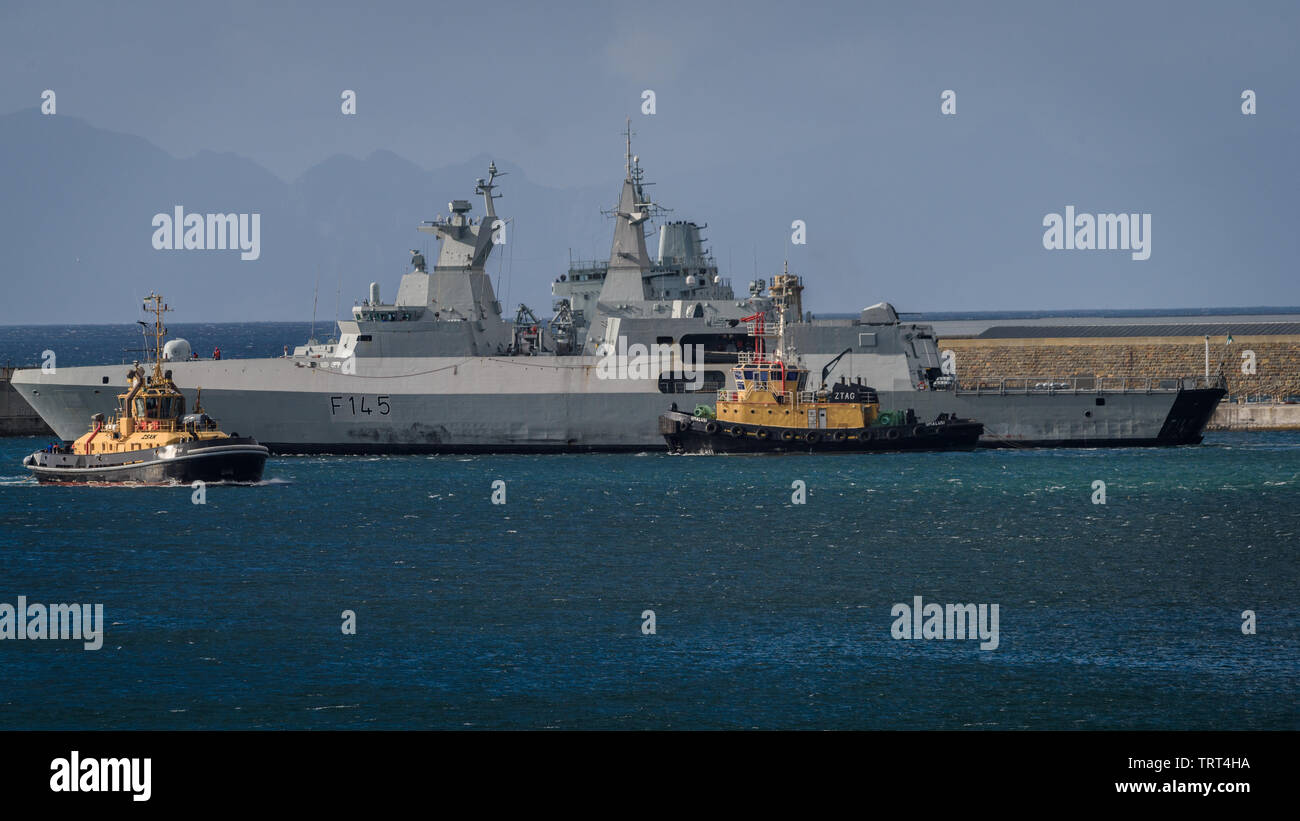 SAS AMATOLA ist durch die Regierung von Präsident Nelson Mandela in einem umstrittenen Waffen gekauft haben viel von der Deutschen Werft Blohm und Voss Stockfoto