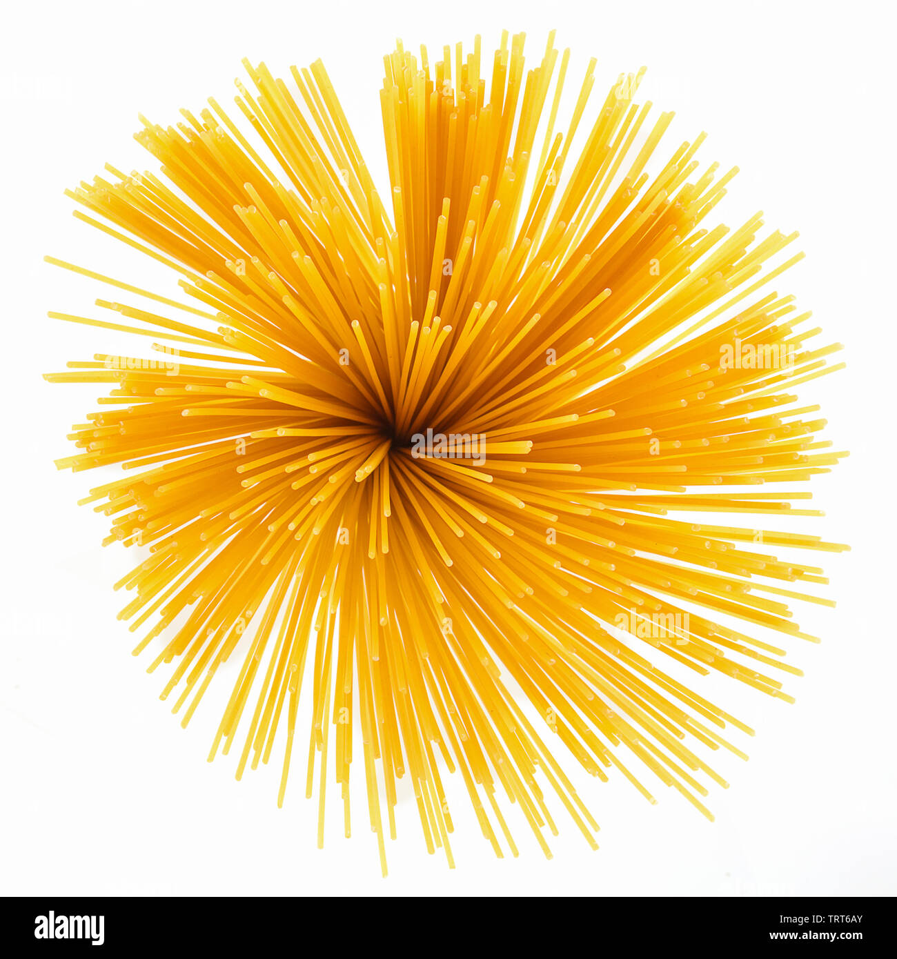 Bild vertikal von Spaghetti Stockfoto