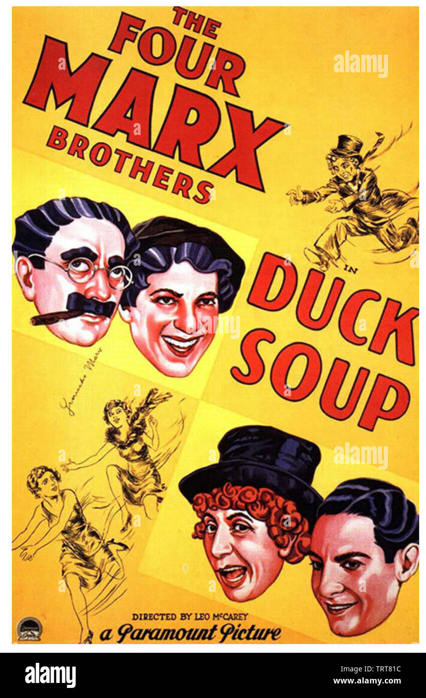 DUCK SOUP 1933 Paramount Pictures Komödie mit die Marx Brothers Stockfoto