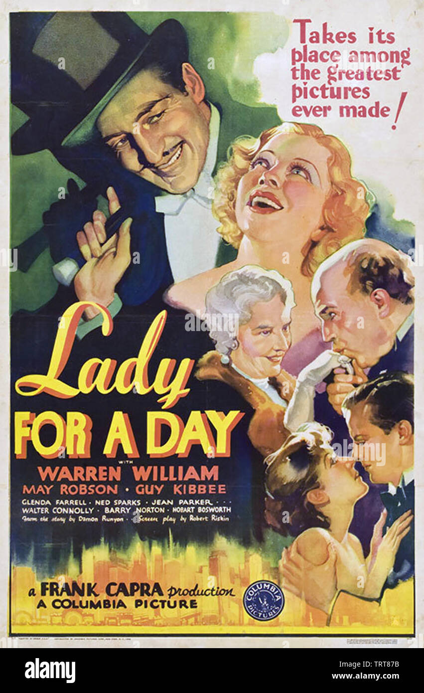 LADY FÜR EINEN TAG 1933 Columbia Pictures Film mit May Robson Stockfoto