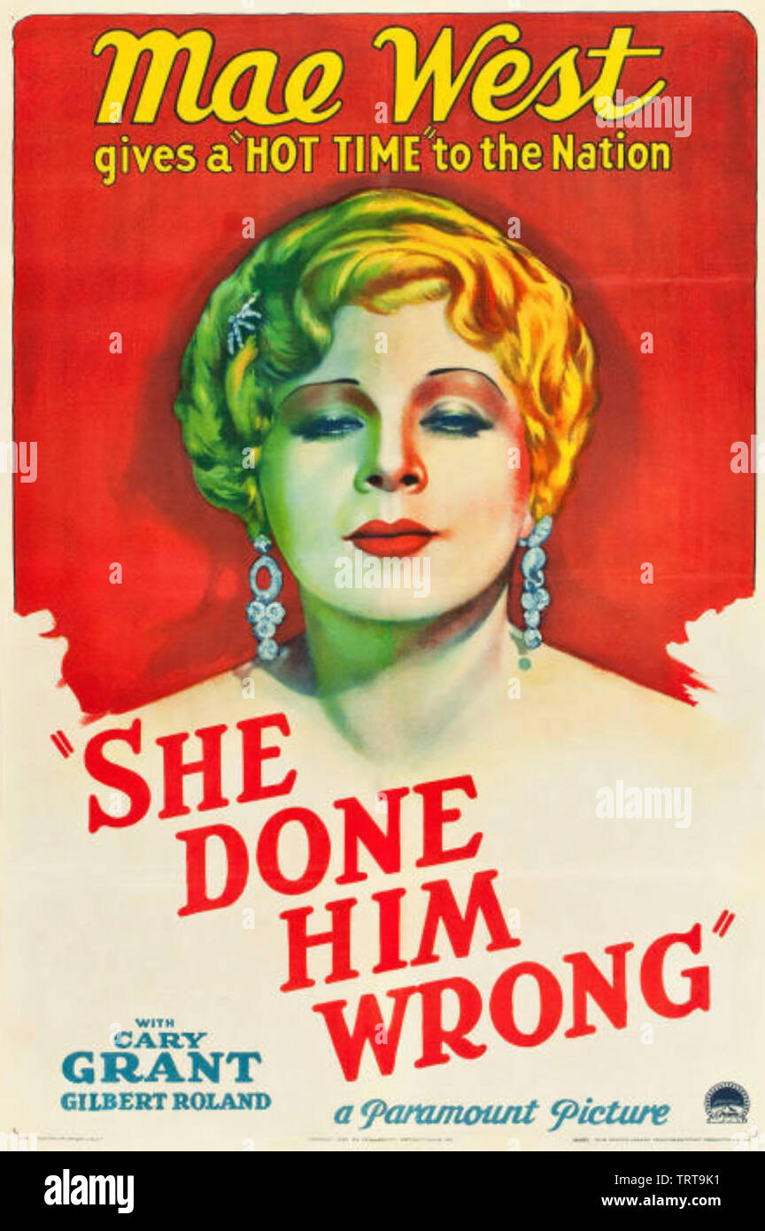 Sie getan ihm FALSCH 1933 Paramount Pictures Film mit Mae West Stockfoto
