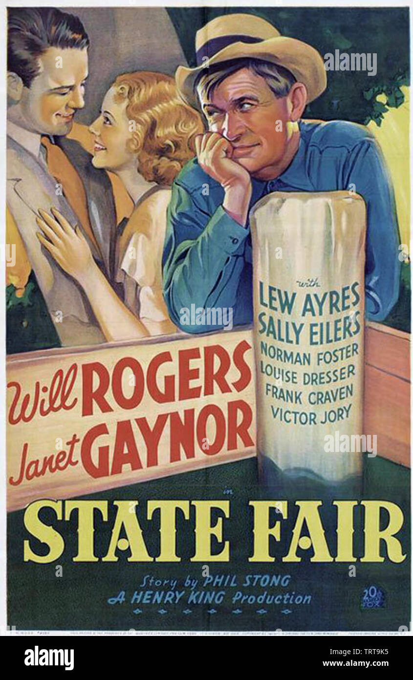 STATE FAIR 1933 Fox Film Corporation Film mit Will Rogers und Janet Gaynor Stockfoto