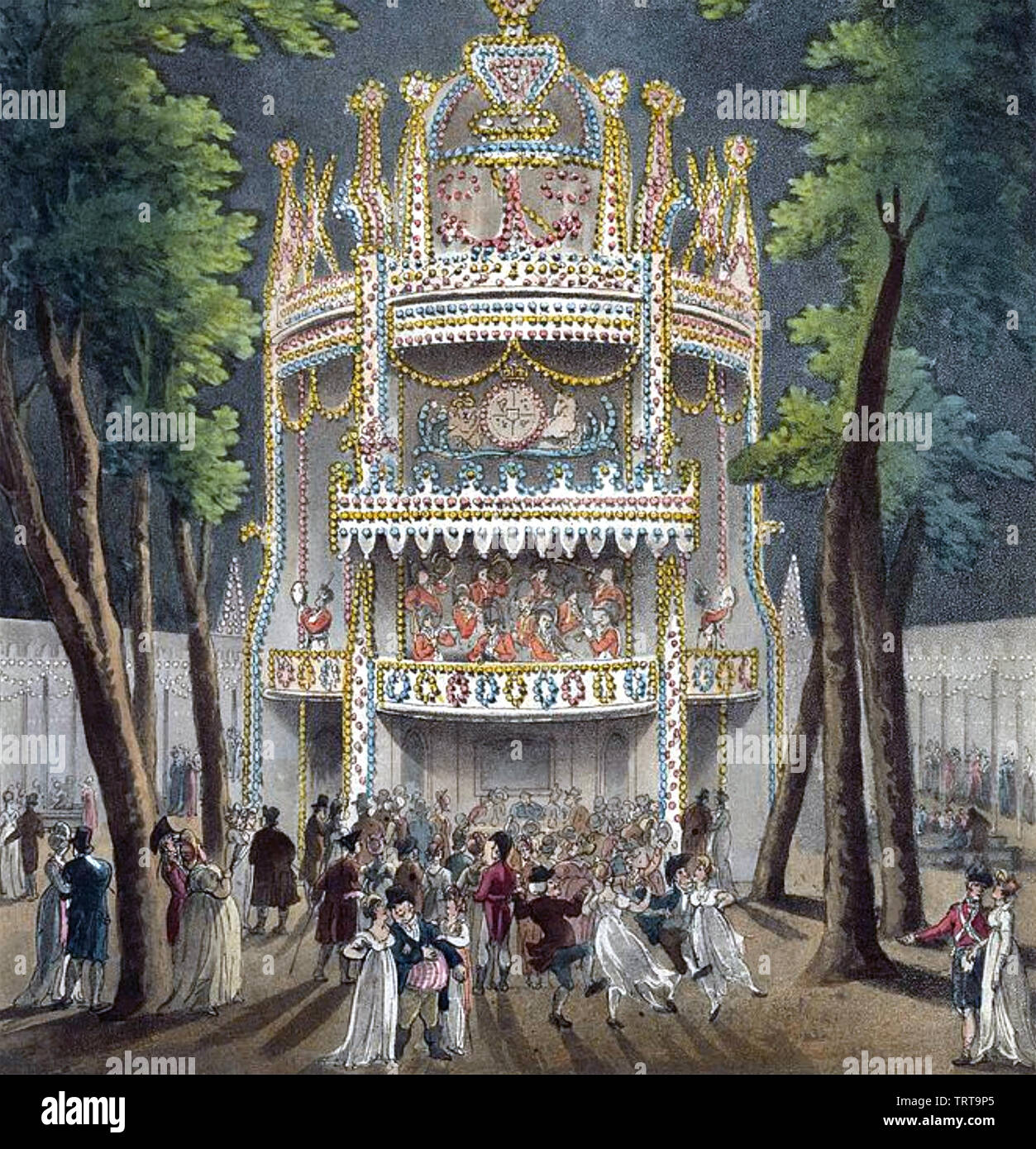 VAUXHALL GARDENS, Kennington, London, ca. 1790 Stockfoto