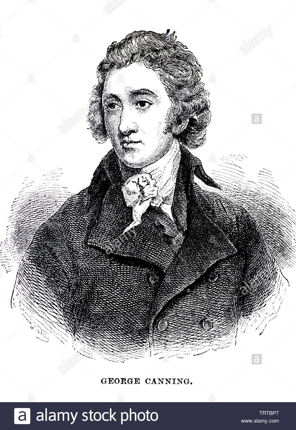 George Canning Porträt, 1770 - 1827, war ein britischer Staatsmann, der Tories als Premierminister des Vereinigten Königreichs von April bis August 1827 serviert. Stockfoto