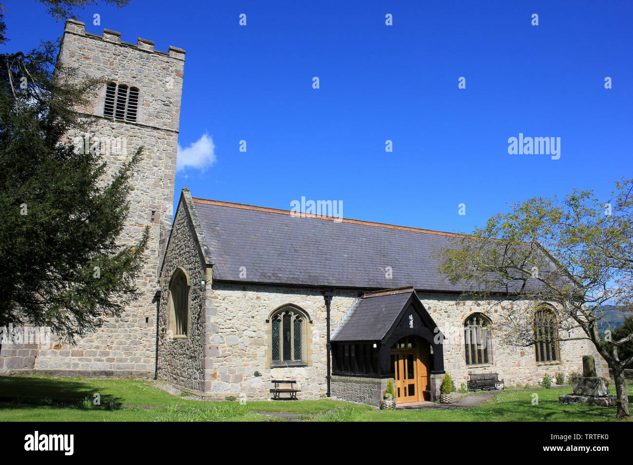 Kirche St. Maria und St. Cynfarch, Clocaenog, nr Ruthin, Denbighshire, Wales Stockfoto