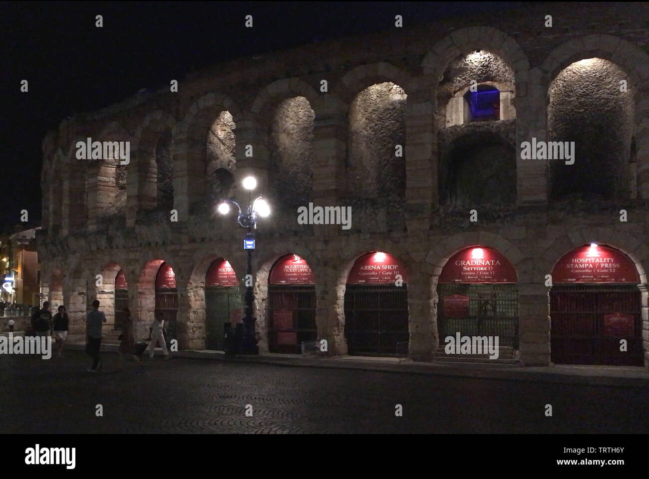 Römischen Amphitheater Arena di Verona an der Piazza Bra Platz im historischen Zentrum von Verona - Italien. Stockfoto