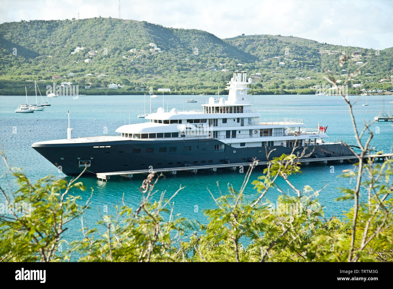 Superyacht "Eis" in Antigua günstig Stockfoto