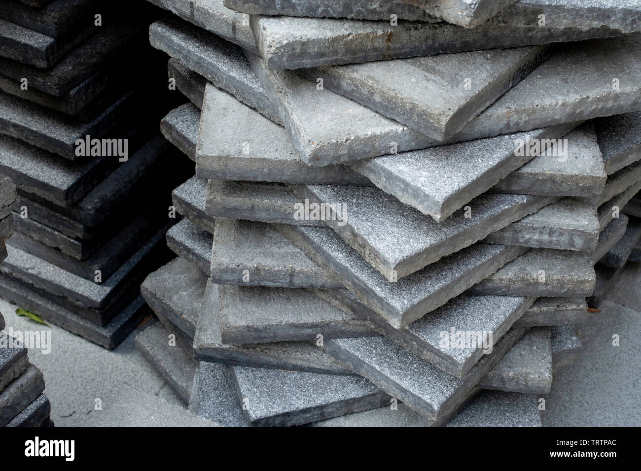 Zement pad überlagert Stockfoto
