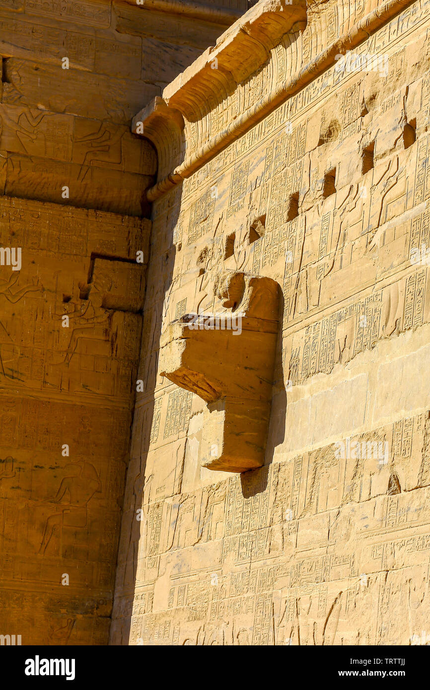 Der Tempel von Philae, ein ägyptischer Tempel Komplex auf der Insel Agilkia, hinter dem Aswan Dam und Lake Nasser, Ägypten, Nordafrika Stockfoto