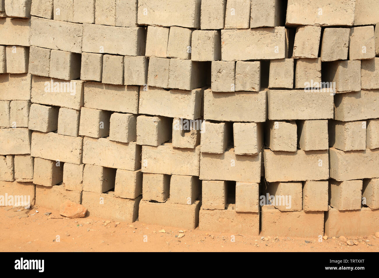 Blöcke de Pierres pour la Construction. Abkommen von Lomé. Togo. Afrique de l'Ouest. Stockfoto