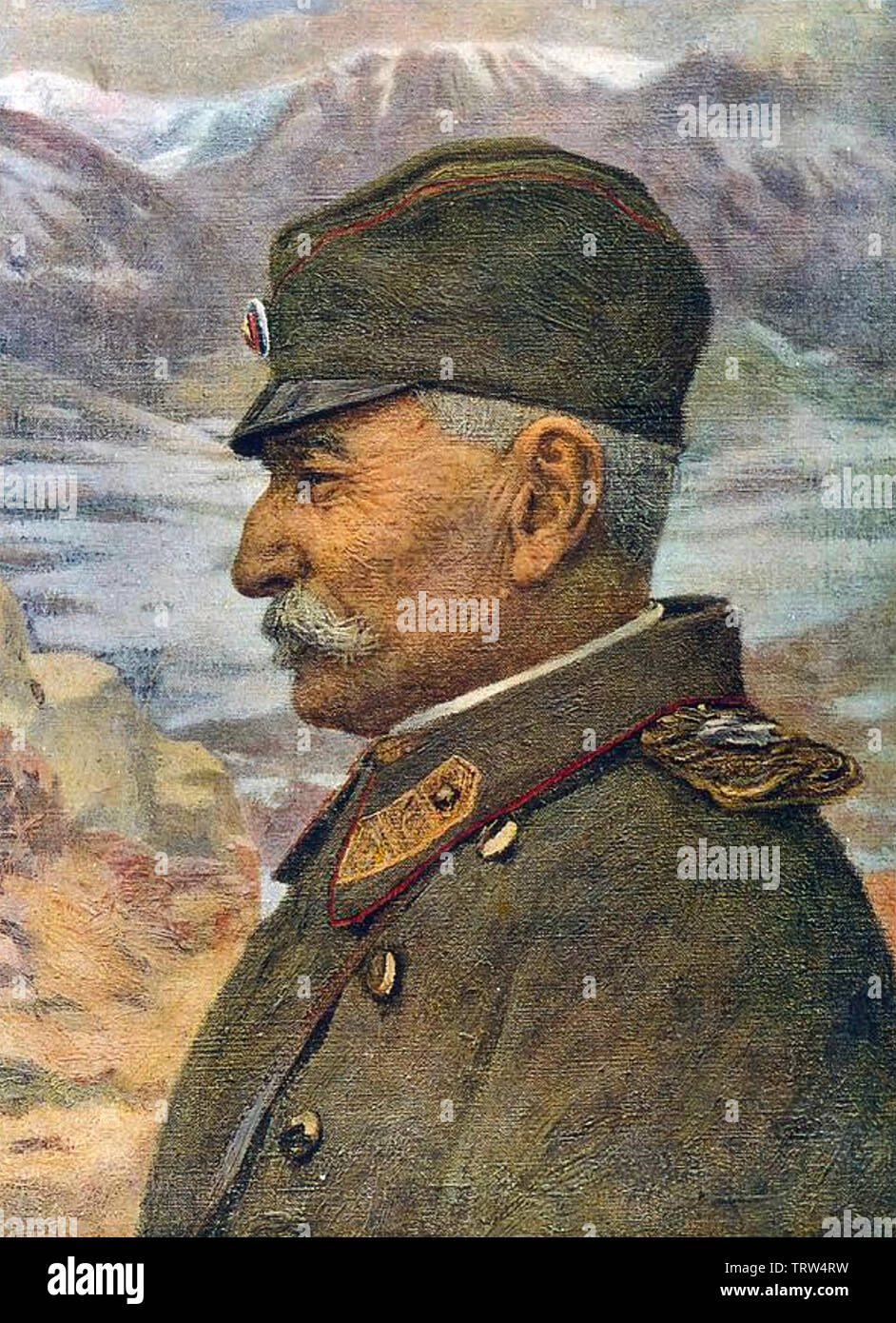 PETER I. VON SERBIEN (1844-1921) während des Ersten Weltkriegs Stockfoto