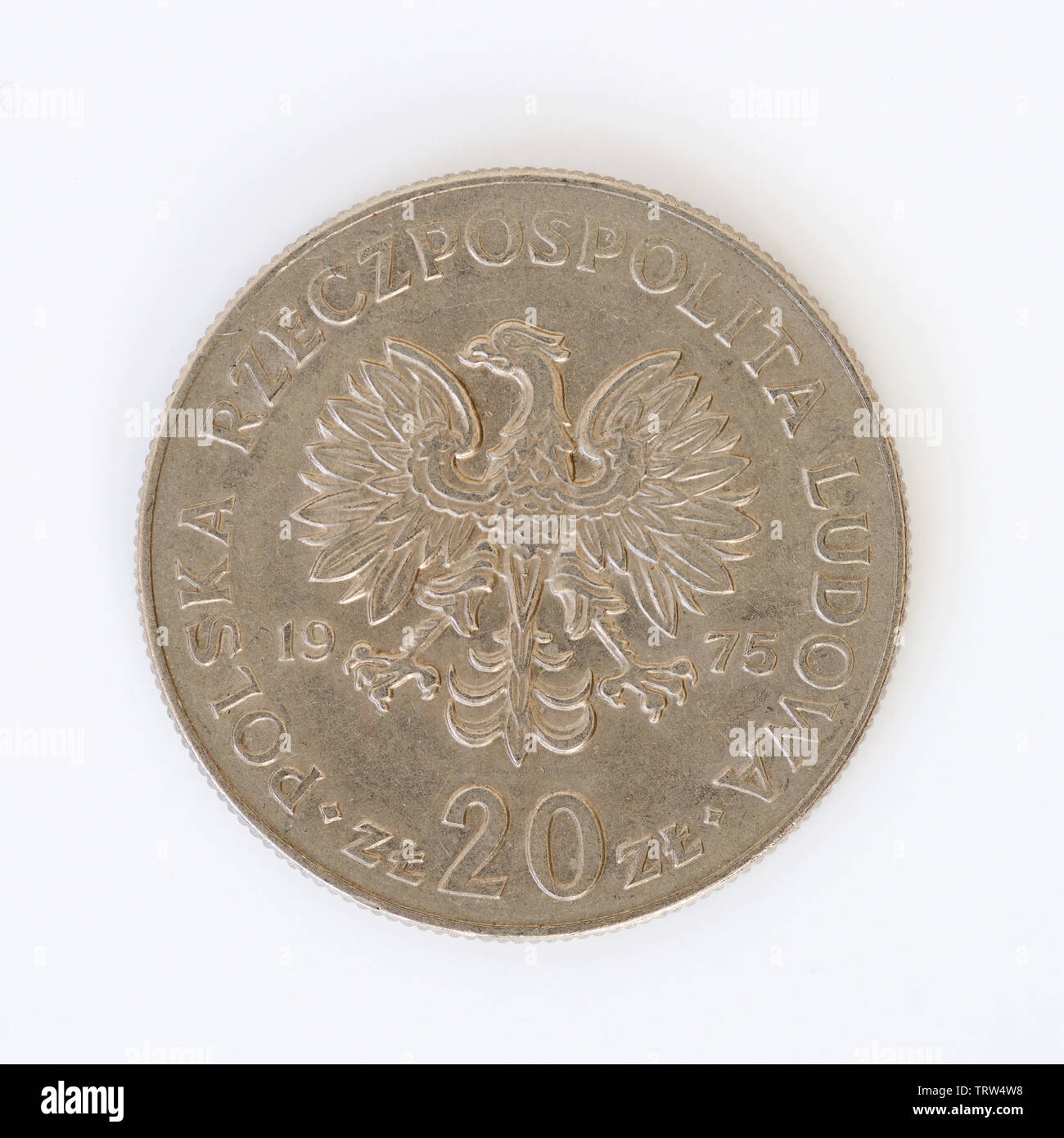 Polen 20 Złotych Münze - 1975 Stockfoto