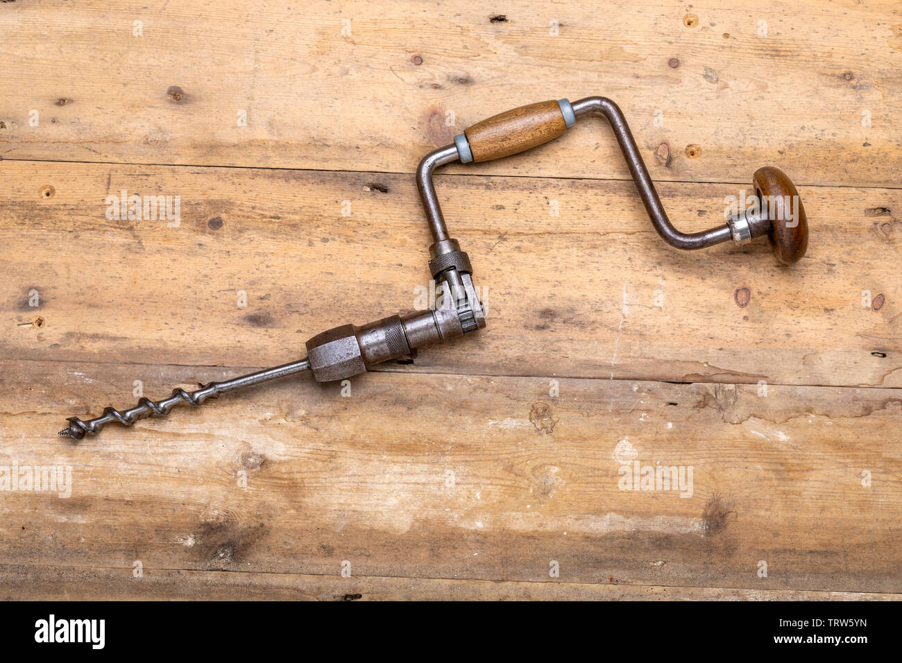 Eine alte Bits und Bohrer Strebe Stockfoto