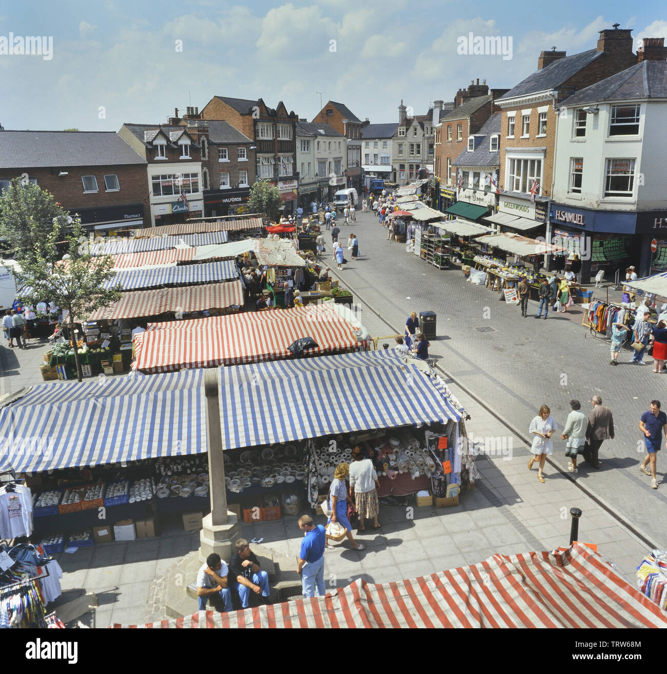 Marktplatz, Melton Mowbray, Leicestershire, England, Großbritannien Stockfoto