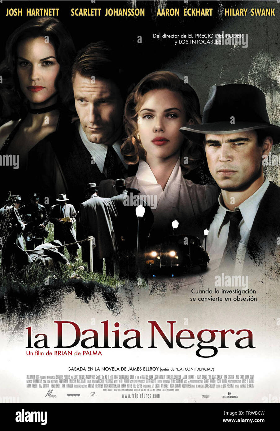 Die schwarze Dahlie (2006). Copyright: Nur die redaktionelle Nutzung. Kein Merchandising oder Buch deckt. Dies ist eine öffentlich verteilten Handzettel. Zugriffsrechte nur, keine Lizenz des Urheberrechts zur Verfügung gestellt. Nur in Verbindung mit Werbung für diesen Film. Quelle: UNIVERSAL PICTURES/Album Stockfoto