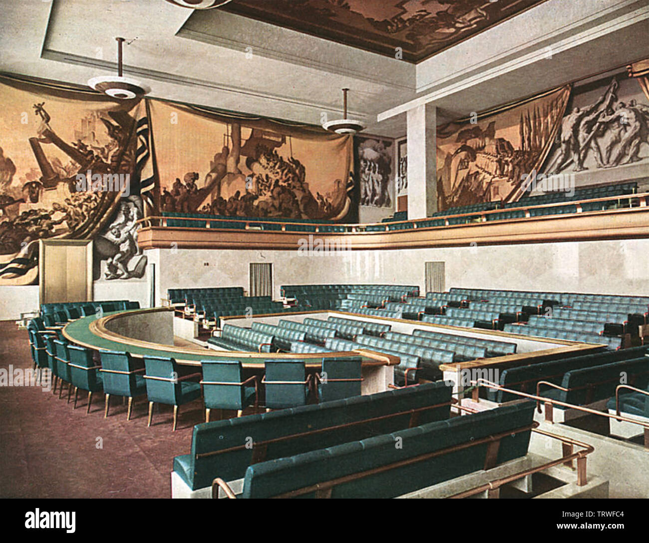 Liga der Nationen in Genf 1937 Der Palast der Nationen berechtigt Stockfoto