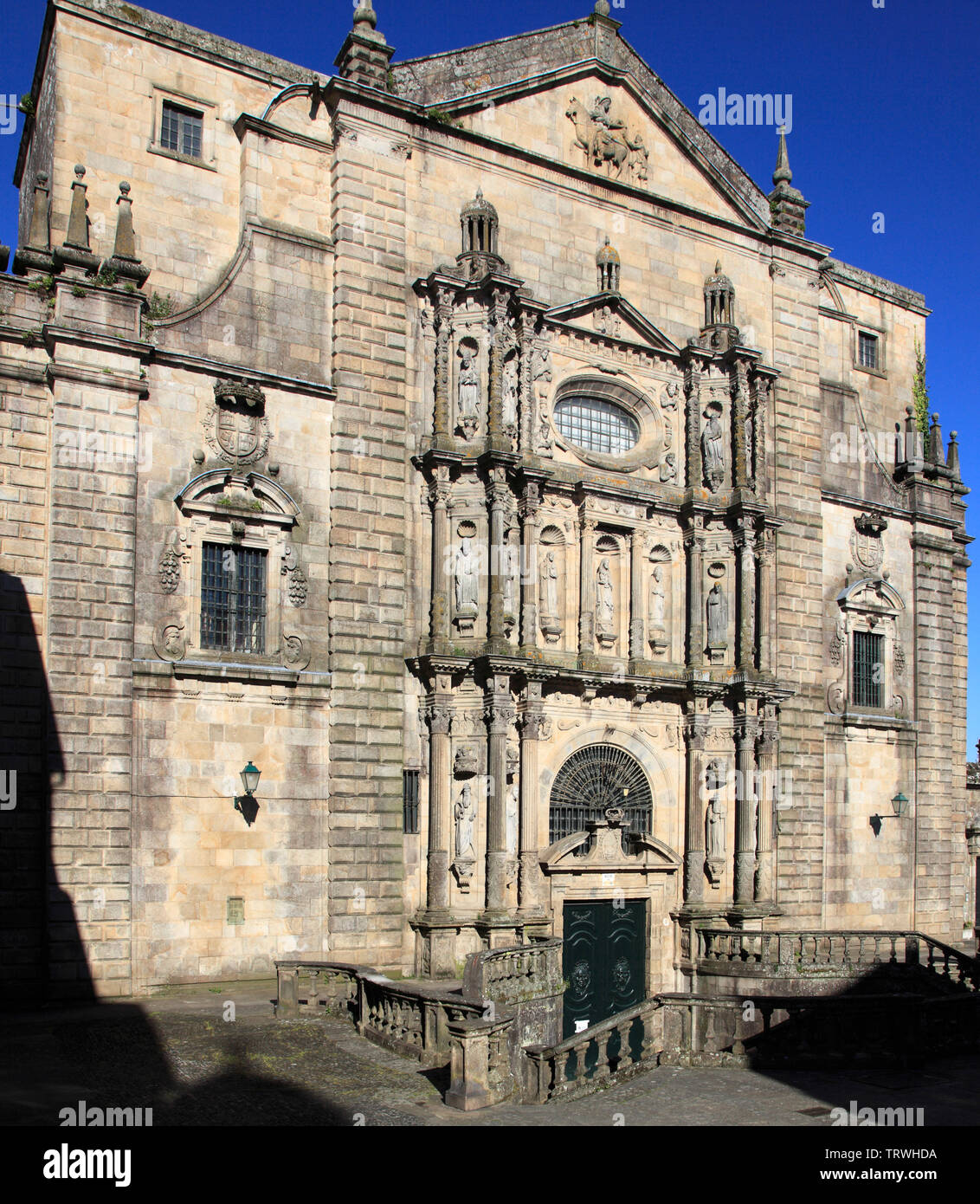 Spanien, Galicien, Santiago de Compostela, San Martin Pinario, Kirche, Stockfoto