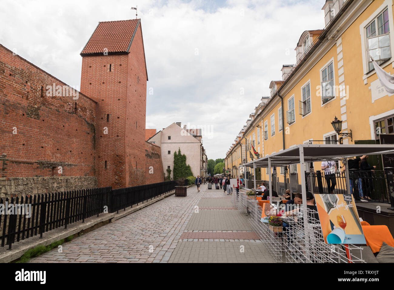 Schwedische Tor, Jacobs Kaserne, Stadtmauer, Altstadt, Riga, Lettland Stockfoto