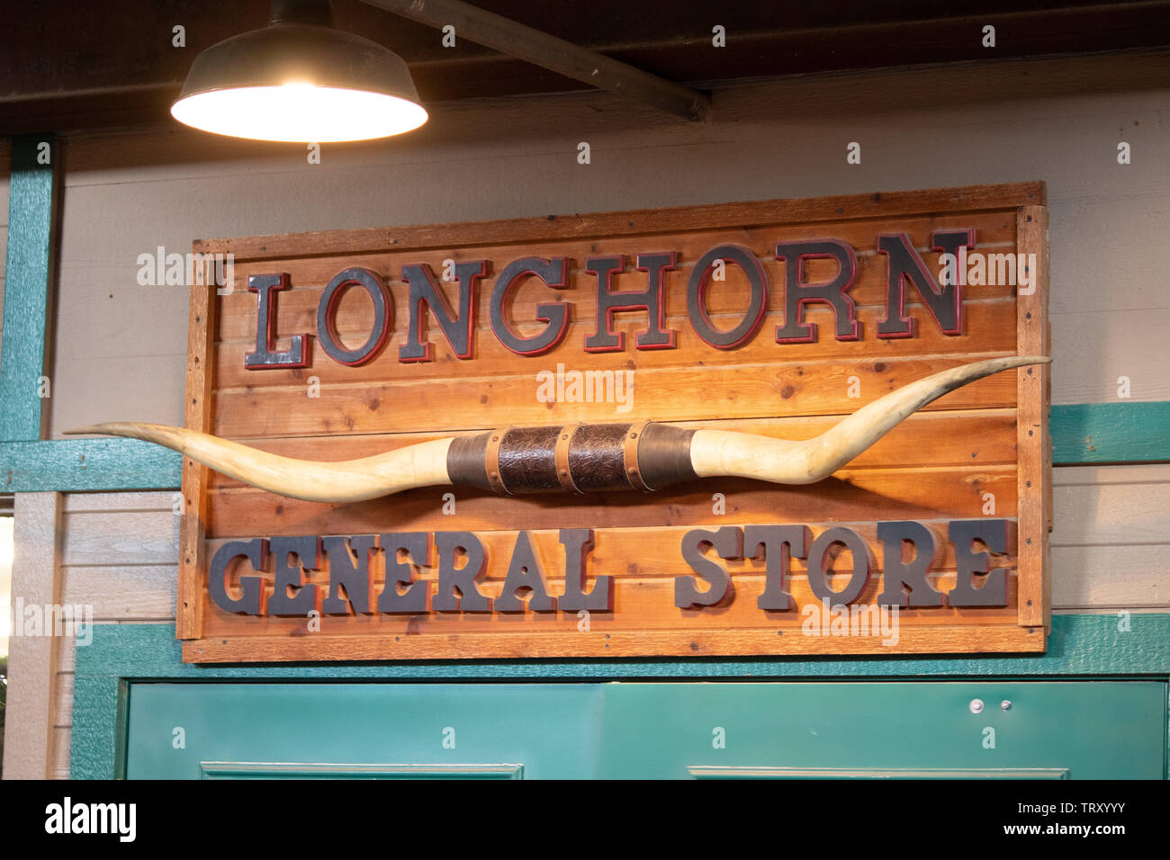 Longhorn stockyard zeichen Stockfotos und bilder Kaufen Alamy
