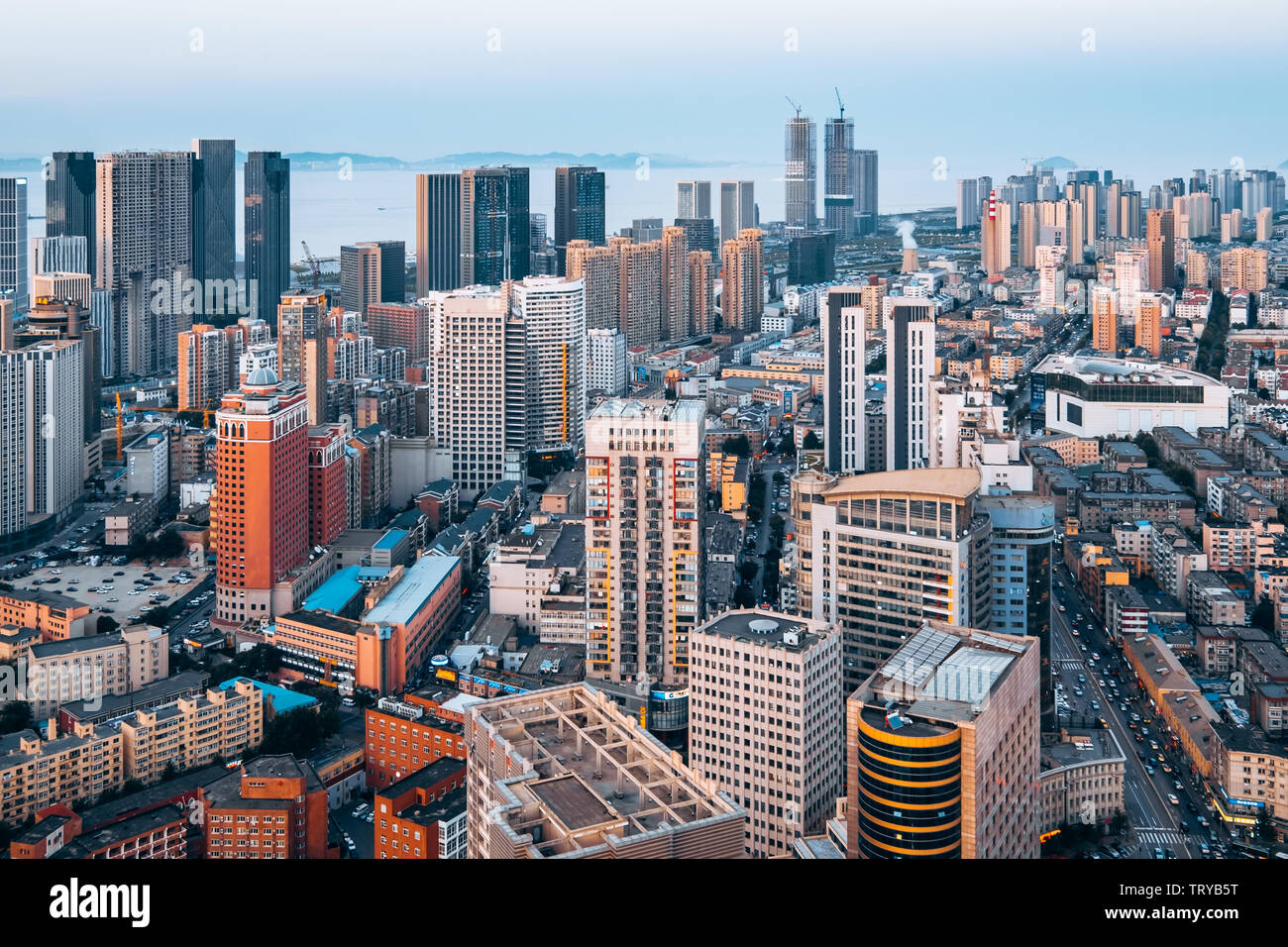 Architektonische Landschaft von Dalian, Provinz Liaoning, China Stockfoto