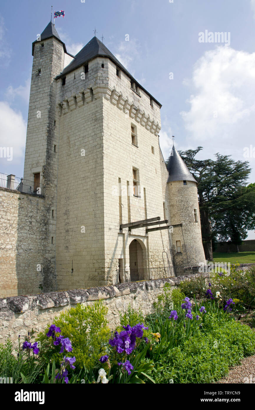 Das torhaus Chateau de Rivau Stockfoto