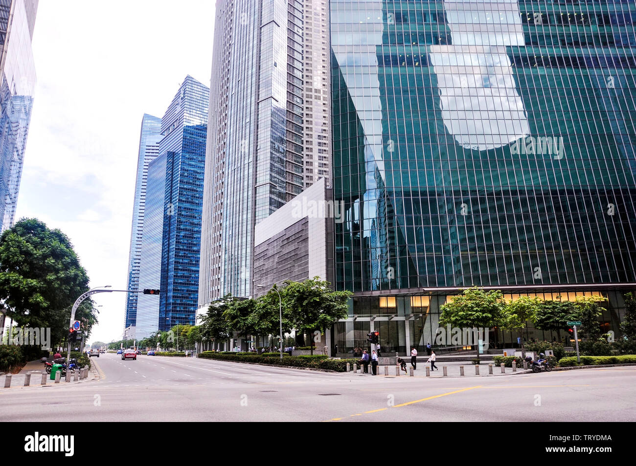 Singapur, 2. Oktober 2015. Das CBD-Gebäude in Singapur. Zentraler Bereich, auch genannt die Stadt. Stockfoto