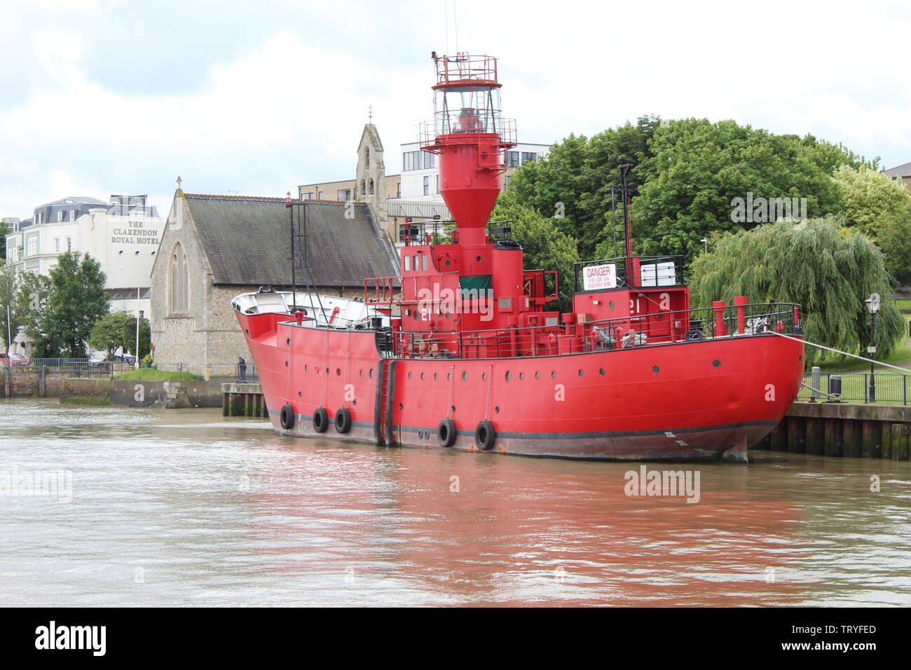 Rote Schiff Stockfoto