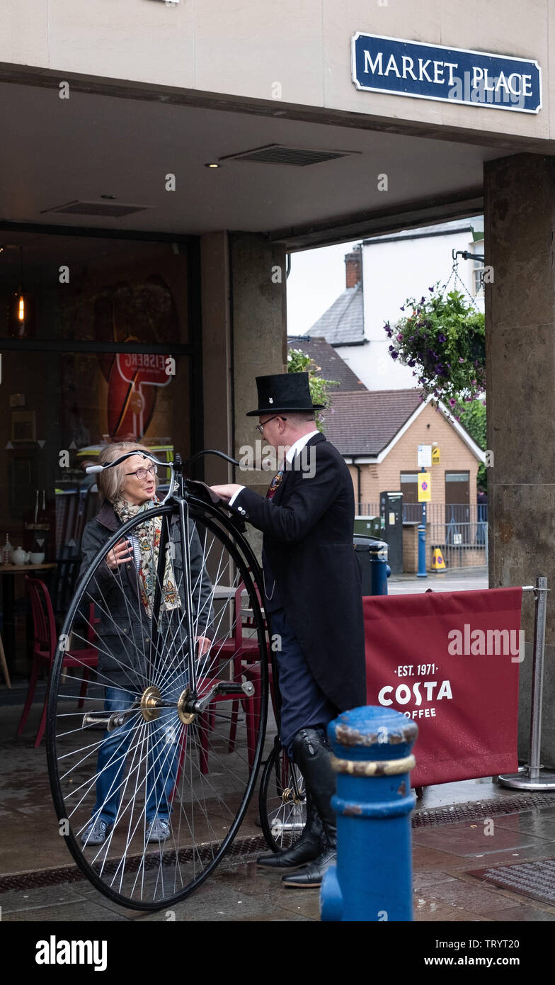 Vintage Penny Farthing Fahrrad Stockfoto