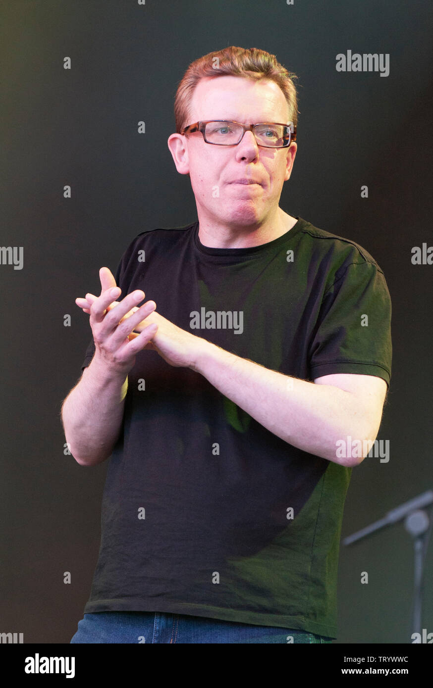 Craig Reid der Verkündiger durchführen am Cornbury Festival, tolle Tew, Oxfordshire, UK. Juli 6, 2013 Stockfoto