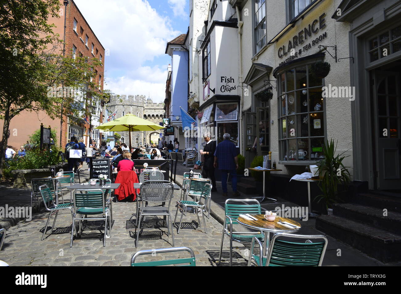 Church Street in der Nähe des Windsor Castle Stockfoto