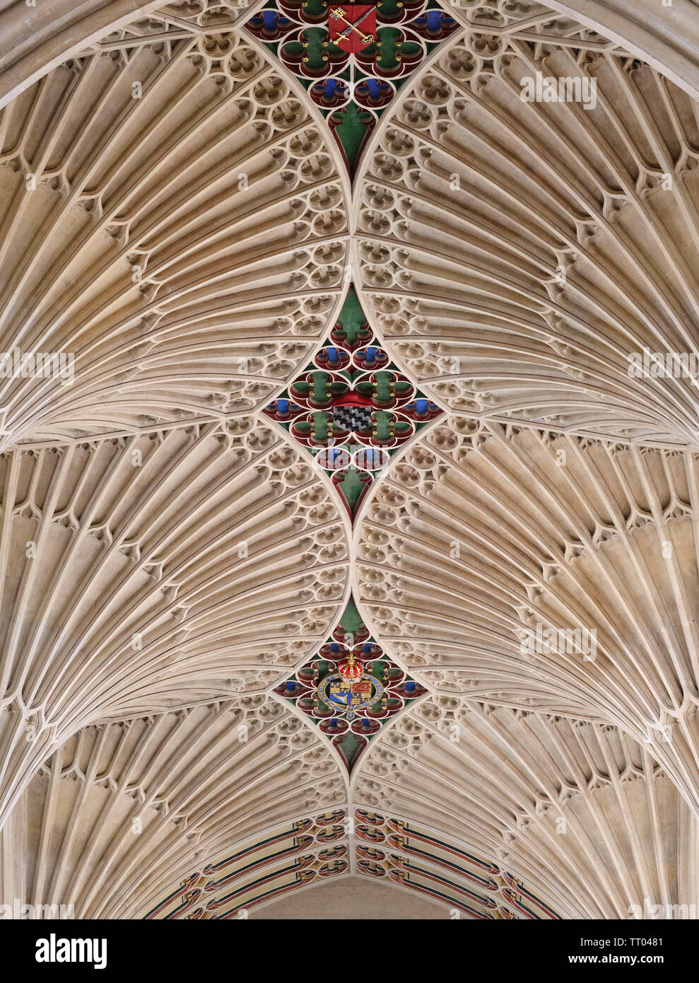 Die Abtei von Bath, Decke detail. Bath, England, UK. Stockfoto
