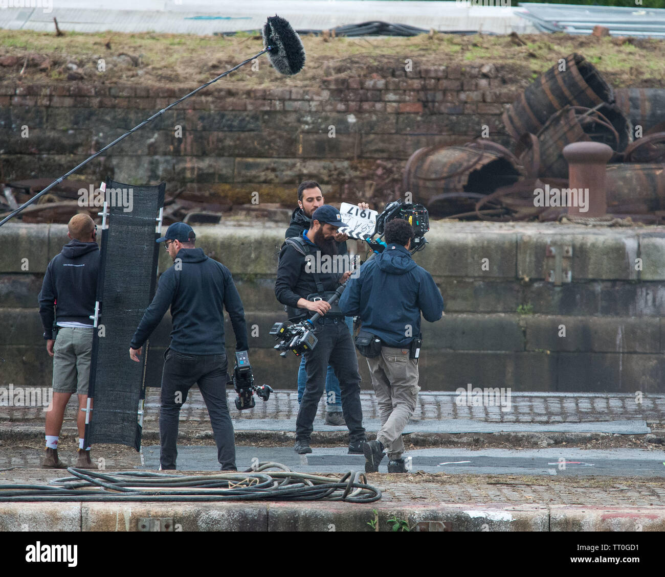 Glasgow, UK. 12. Juni 2019. Der Film, genannt, 1917, ist eine Zusammenarbeit zwischen Spielberg und Sam Mendes, der das Schreiben und die Projektleitung. Mendes ist auch für seine Arbeit über die James Bond Filme Skyfall und Gespenst bekannt. Stockfoto