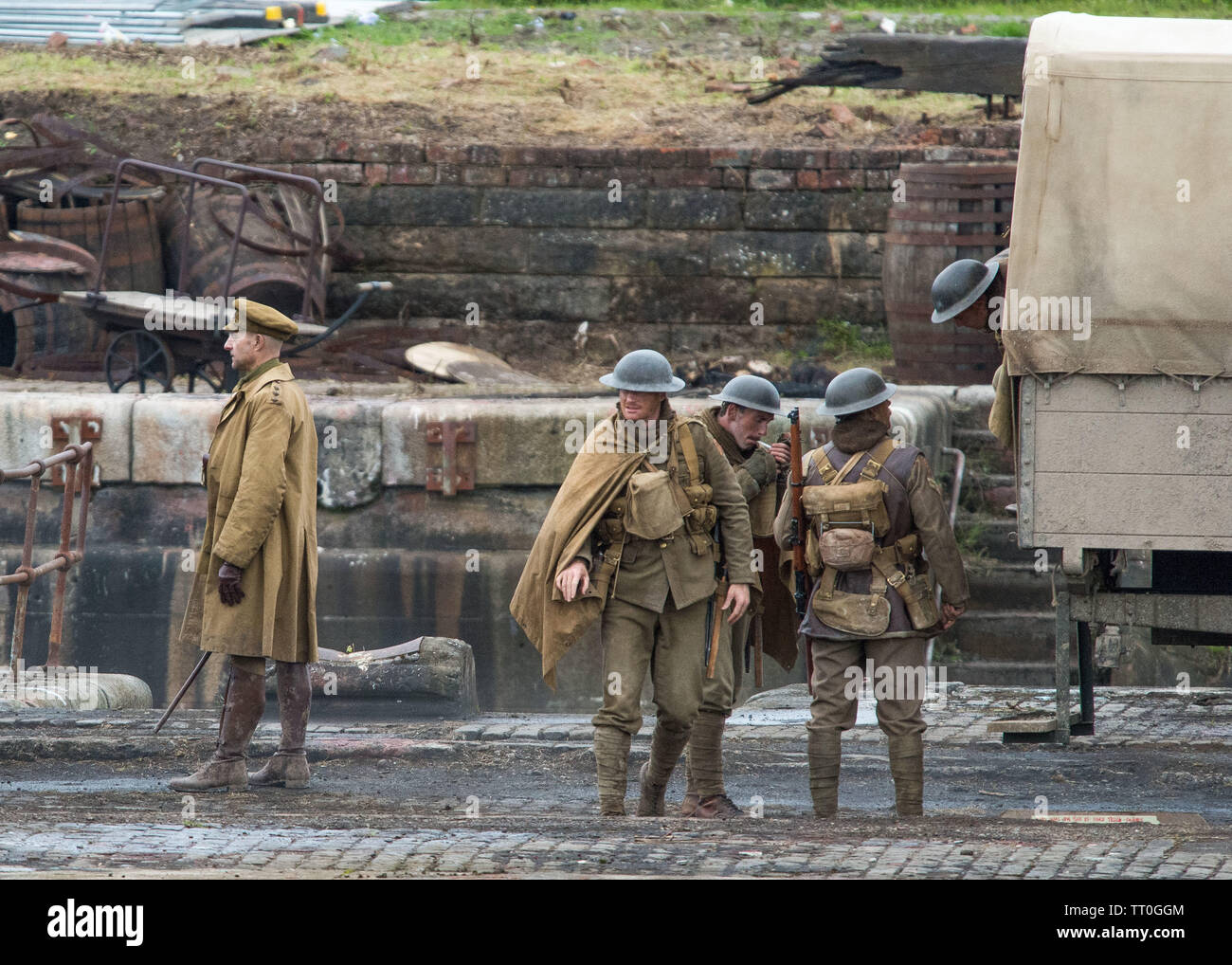 Glasgow, UK. 12. Juni 2019. Bild: Mark Strong Der Film, genannt, 1917, ist eine Zusammenarbeit zwischen Spielberg und Sam Mendes, der das Schreiben und die Projektleitung. Mendes ist auch für seine Arbeit über die James Bond Filme Skyfall und Gespenst bekannt. Stockfoto