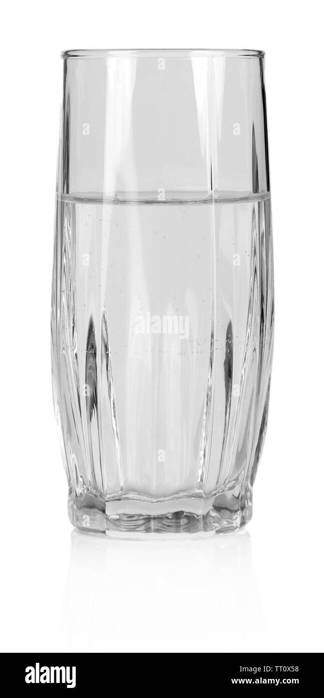 Glas isoliert auf weiss Stockfoto